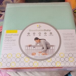 BreathableBaby Classic Mint Crib Liner